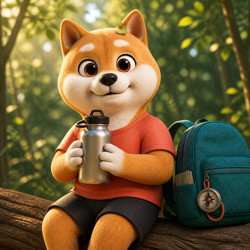 Kiroo, el shiba inu, en estado «Disfrutando el viaje»